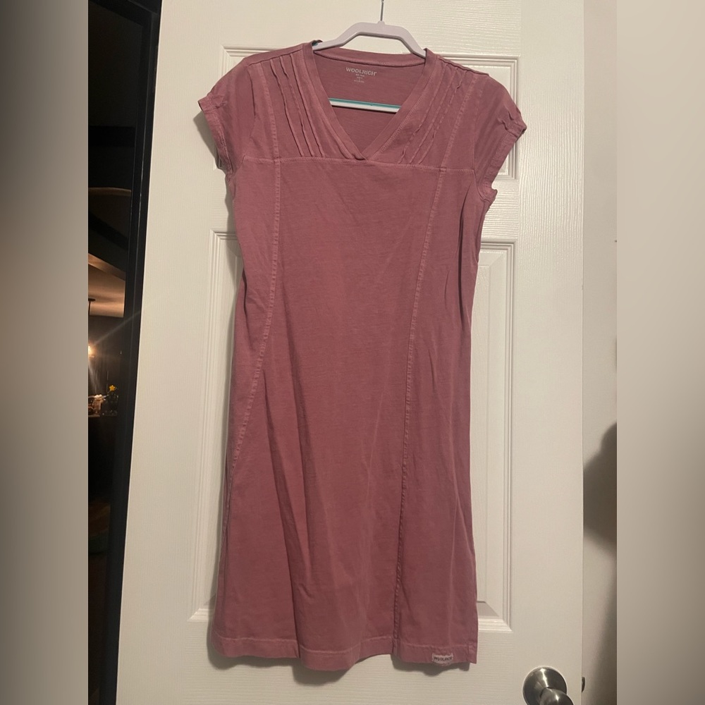 Wool rich small dress - pink - causal